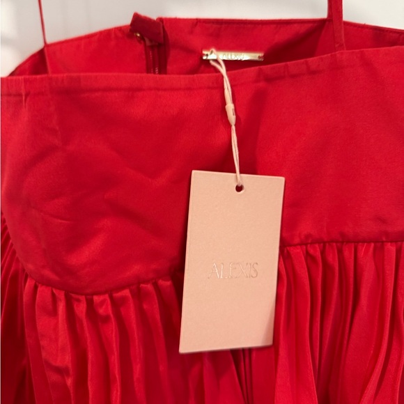 Alexis Vibrant Red Layered Kids Dress - Picture 3 of 4